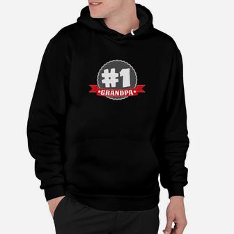 Mens 1 Grandpa Father Papa Number One Family Appreciation Hoodie - Seseable