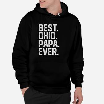 Mens Christmas Gift For Men Best Ohio Papa Ever Funny Dad Hoodie - Seseable