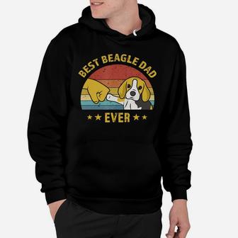 Mens Cute Best Beagle Dad Ever Retro Vintage Gift Puppy Lover T-shirt Hoodie - Seseable