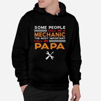 Mens Fathers Day For Mechanic Papa Hoodie - Seseable