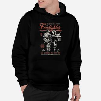 Mens Firefighter Dad Vintage For Daddy Father Men Hoodie