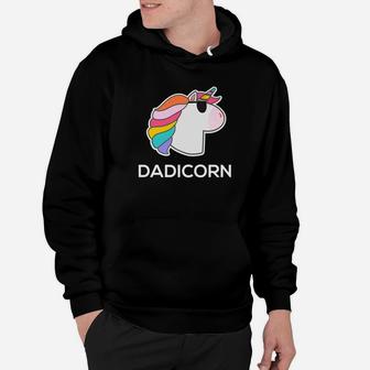 Mens Funny Unicorn Dad Father Gif Dadicorn Premium Hoodie - Seseable