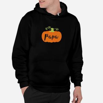 Mens Halloween Papa Shirt Family Grandpa Orange Pumpkin Hoodie - Seseable