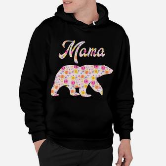 Mens Mama Bear Floral Mama Bear Awesome Gift For Mom Hoodie - Seseable
