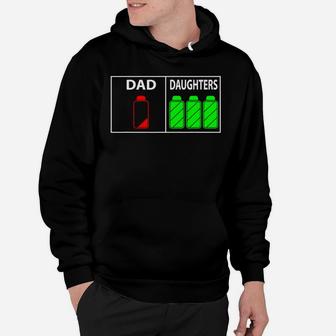 Mens Triplet Dad Of Three Daughters Shirt Funny Fathers Day Gift Hoodie - Seseable