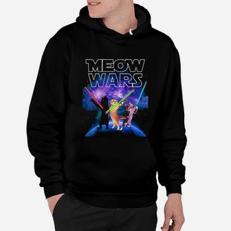 Meow Wars Cat Space Kitty Funny Gifts For Cats Lovers Hoodie - Seseable