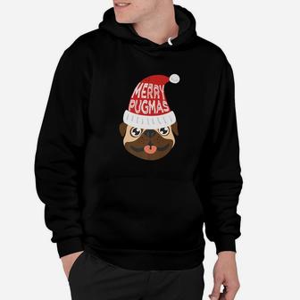 Merry Pugmas Christmas Pug Lovers Gift Pug Mom Dad Hoodie - Seseable