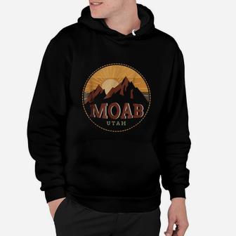 Moab Utah Red Rock Mountain Sunset Hoodie - Seseable