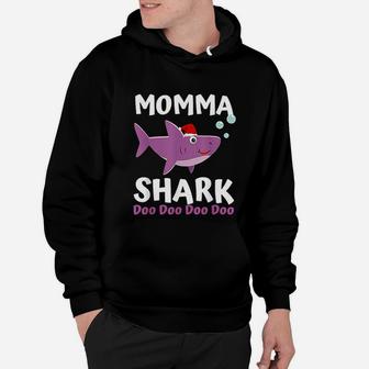Momma Shark Christmas Cute Gifts For Mom Hoodie - Seseable