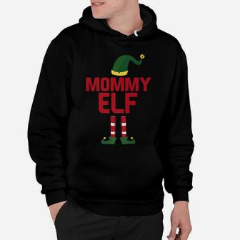 Mommy Elf Christmas Season Dad Mom Matching Pajama Hoodie - Seseable