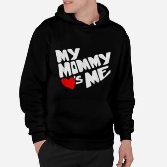 Mommy Valentines Day Loves Me Gifts For Mom Funny Hoodie - Seseable