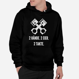 Motorsport Hoodie Herren 2 Hände, 2 Eier, 2 Takte Design - Seseable