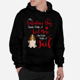 My Dog Is My Valentines Day Basset Hound Hoodie - Seseable