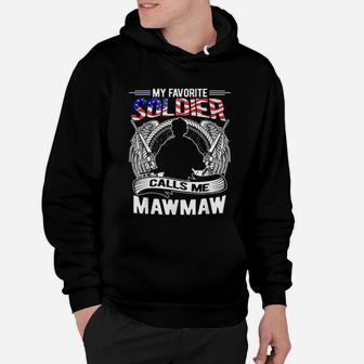 My Favorite Soldier Calls Me Mawmaw Proud Army Grandma Gift Hoodie - Seseable