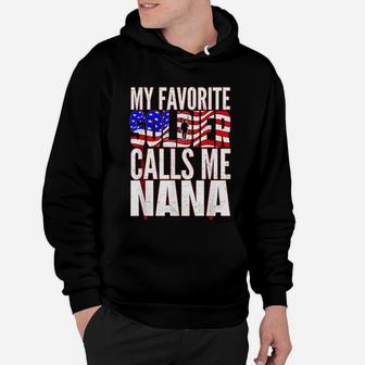 My Favorite Soldier Calls Me Nana Proud Army Grandma Gifts Hoodie - Seseable