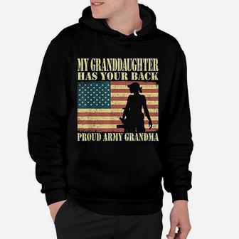 My Granddaughter Has Your Back Proud Army Grandma Gifts Hoodie - Seseable
