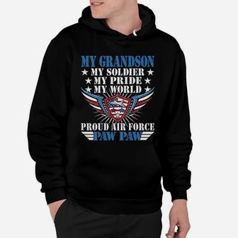 My Grandson Is A Soldier Airman Proud Air Force Paw Paw Gift Hoodie - Seseable