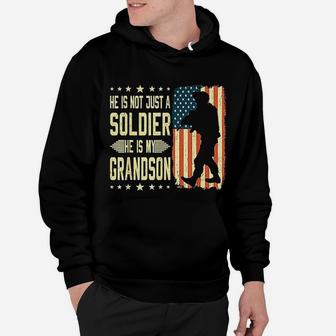 My Grandson Is A Soldier Hero Proud Army Grandparent Gifts Hoodie - Seseable