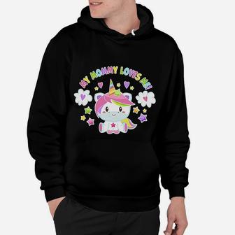 My Mommy Loves Me With Cute Rainbow Unicorn Toddler Hoodie | Seseable UK