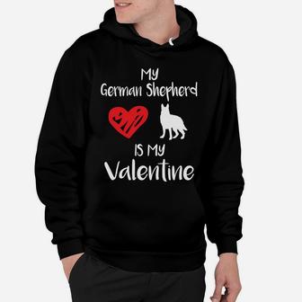 My Shepherd Is My Valentine Valentines Day Dog Gift Hoodie - Seseable