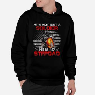 My Stepdad Is A Soldier Proud Army Stepson Stepdaughter Hoodie - Seseable