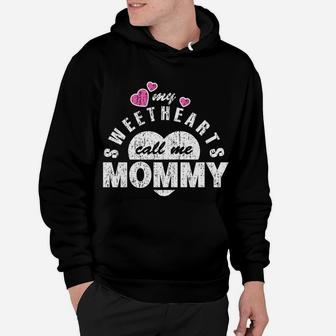 My Sweethearts Call Me Mommy Distressed Graphic Hoodie - Seseable