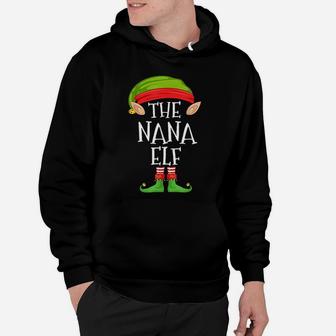 Nana Elf Family Christmas Nana Elf Matching Women Hoodie - Seseable