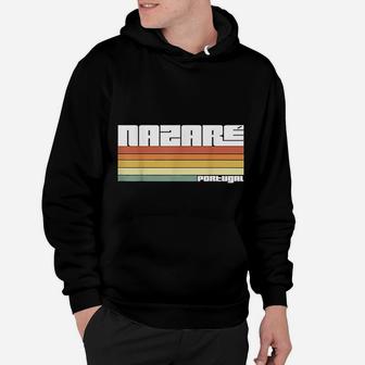 Nazare Vintage Surfing Beach Portugal Hoodie - Seseable