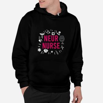 Neuro Nurse Medical Emblems Cute Physician Neurologist Gift Hoodie - Seseable