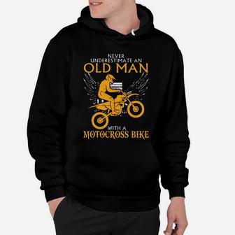 Never Underestimate An Old Man With A Motocross Bike T-shirt Shirt Hoodie - Seseable