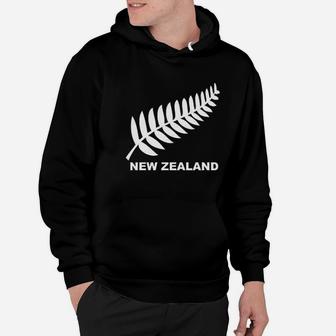 New Zealand Retro Soccer Rugby Kiwi Fern Crest Hoodie - Seseable