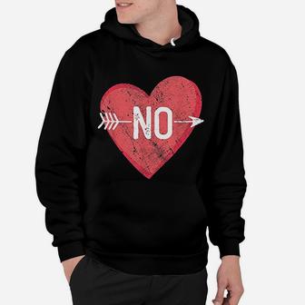 No Anti Valentine Day Pink Candy Heart Love Funny Hoodie - Seseable