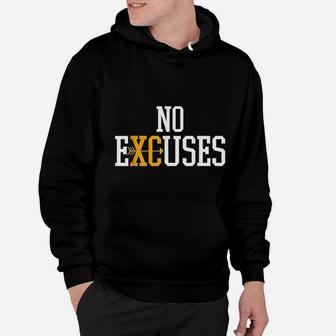No Excuses Cross Country Track And Field Running Hoodie - Seseable