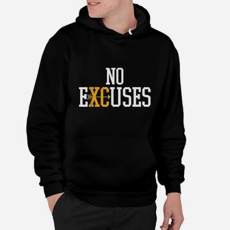 No Excuses Cross Country Track And Field Running Hoodie - Seseable