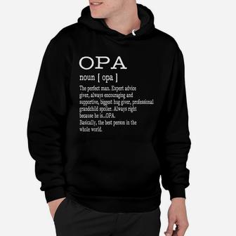 Opa Definition Grandpa Fathers Day Hoodie - Seseable