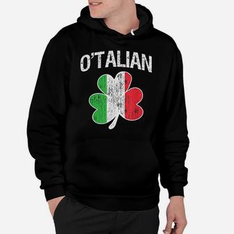 O'talian Italian Shamrock Flag Italy Pride Irish Hoodie - Seseable