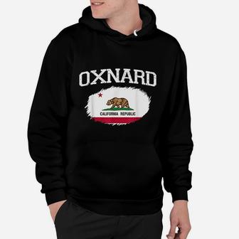 Oxnard Ca California Flag Vintage Usa Sports Hoodie - Seseable
