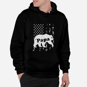 Papa Bear Camouflage Usa American Flag Hoodie - Seseable