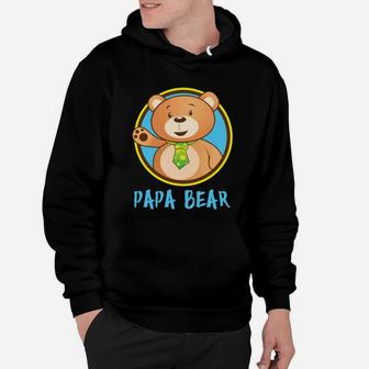 Papa Bear Matching Cute Papa Bear Couple Hoodie - Seseable