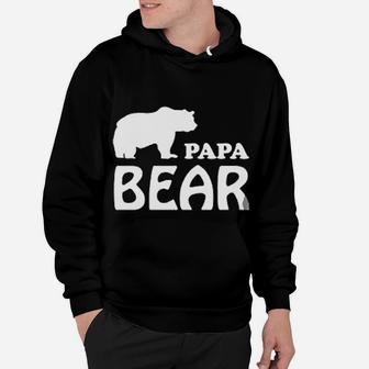 Papa Bear Simple Art, best christmas gifts for dad Hoodie - Seseable