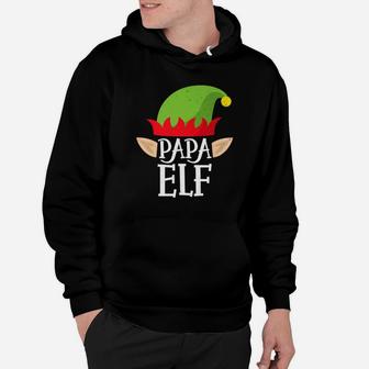 Papa Elf Christmas Matching Family Pajamas Elves Men Hoodie - Seseable