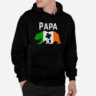 Papa Irish Bear St Pattys Day Gift For Dads Hoodie - Seseable