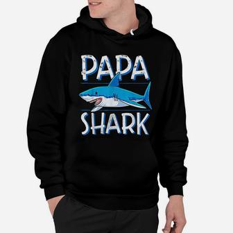 Papa Shark Matching Dad Daddy Men Jawsome Hoodie - Seseable