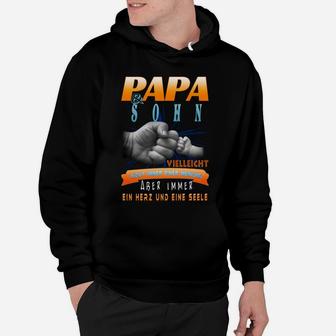 Papa und Sohn Herz & Seele Hoodie, Vater-Sohn-Motiv mit Spruch - Seseable