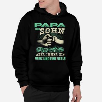 Papa und Sohn Partnershirt, Ein Herz & eine Seele Hoodie - Seseable