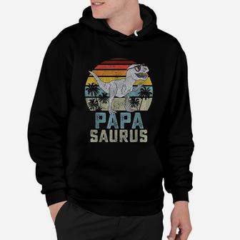 Papasaurus T Rex Dinosaur Papa Saurus Family Matching Hoodie - Seseable