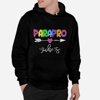 Paraprofessional Vibes Teacher Assistant School Gift Hoodie - Seseable