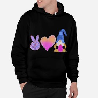 Peace Love Gnome Holding Easter Egg Love Easter Gnome Hoodie - Seseable