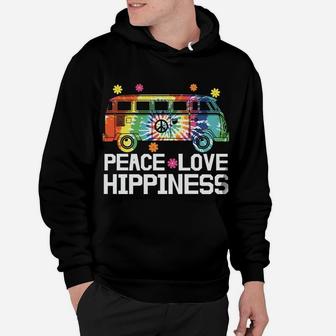 Peace Love Hippiness Hippie Van Cool Gift Tie Dye Color Hoodie - Seseable