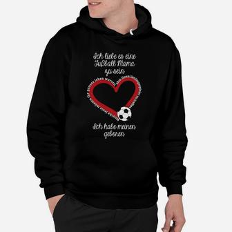 Personalisiertes Fußballmama Hoodie: Herzdesign Fußball Mama Liebe - Seseable